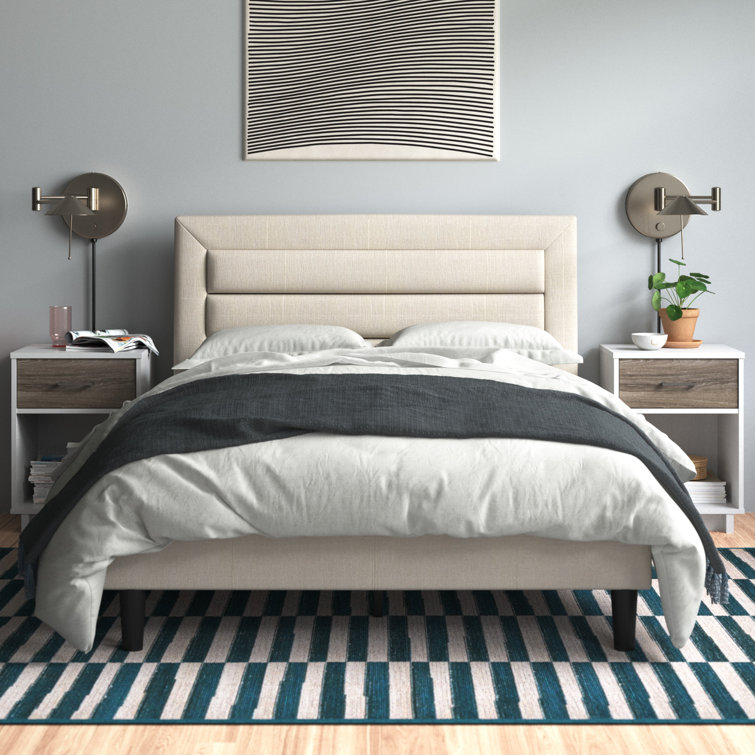 Ebern Designs Mehta Tufted Upholstered Platform Bed & Reviews Wayfair